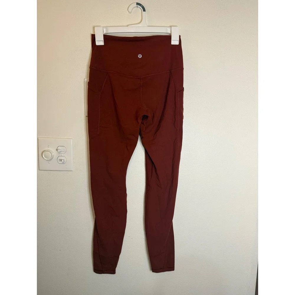 Lululemon Align High Rise Pant Pockets Size 8 Cranberry Charm 28